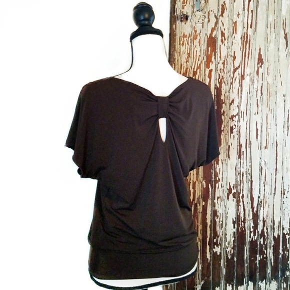 IZ Byer California Dolman Blouse Brown Size M - Picture 6 of 12